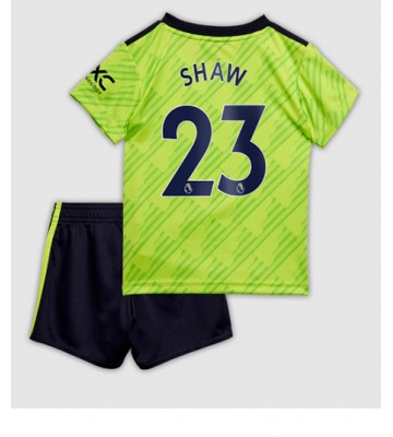 Manchester United Luke Shaw #23 Tredjedraktsett Barn 2022-23 Kortermet (+ Korte bukser)